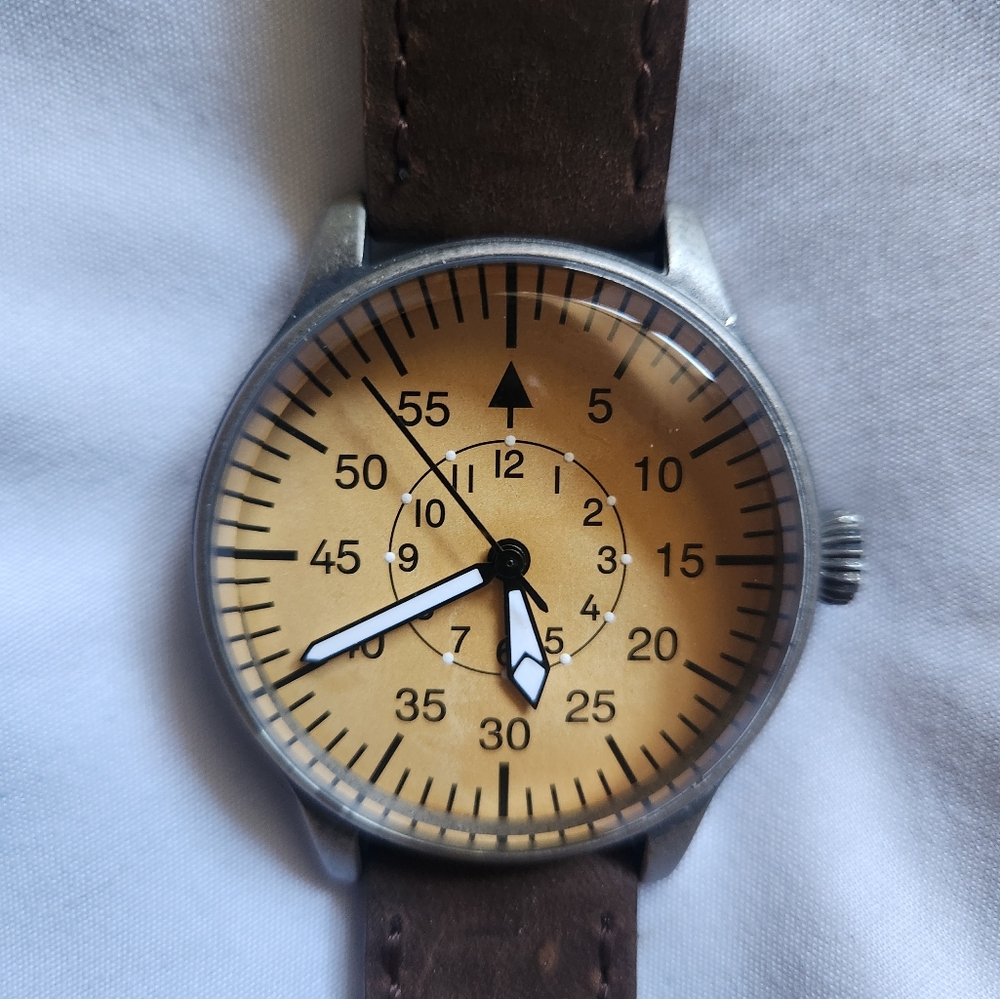 Vintage Aviator Pilot Men's Watch - Military Style Timepiece